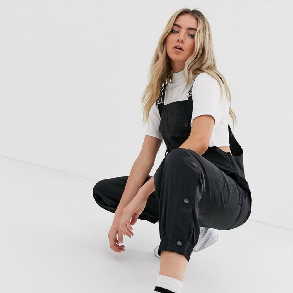 Nike Rare Black High Waisted Overall Pants